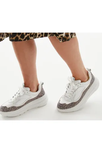 ALFIE & EVIE THURMAN SNEAKER - ANIMAL PRINT WHITE