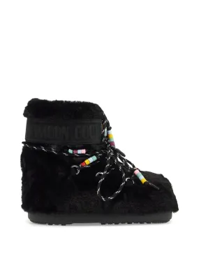 Beaded Faux Fur Boots