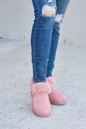 Cozy Chic: Forever Link Furry Chunky Thermal Ankle Boots