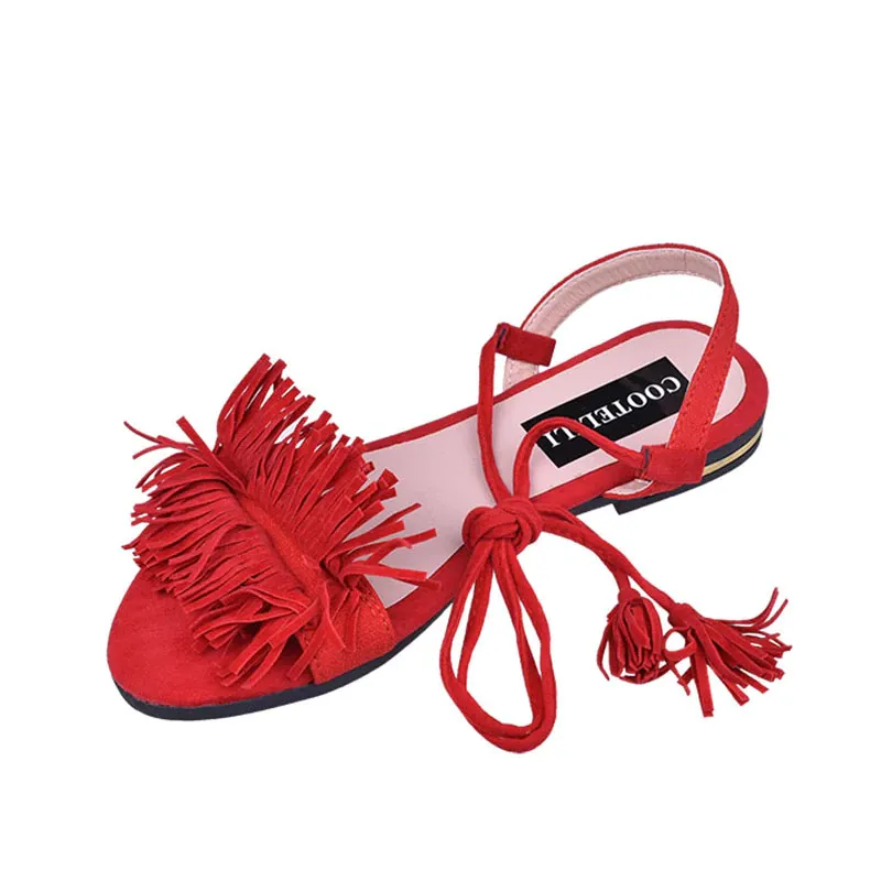 Elegant Ankle Tassel Strap Women Sandal