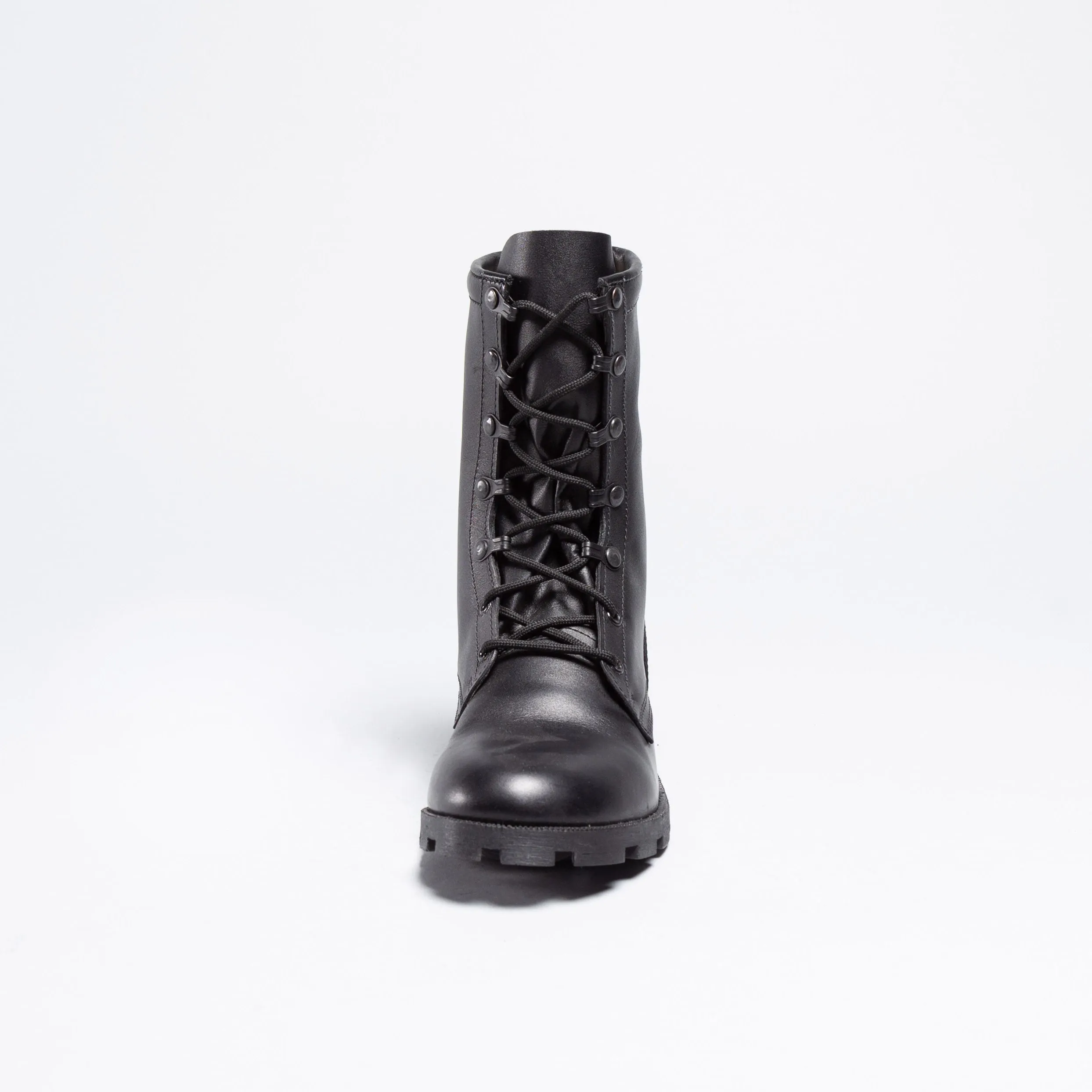 Leather Combat Boot(BLACK)