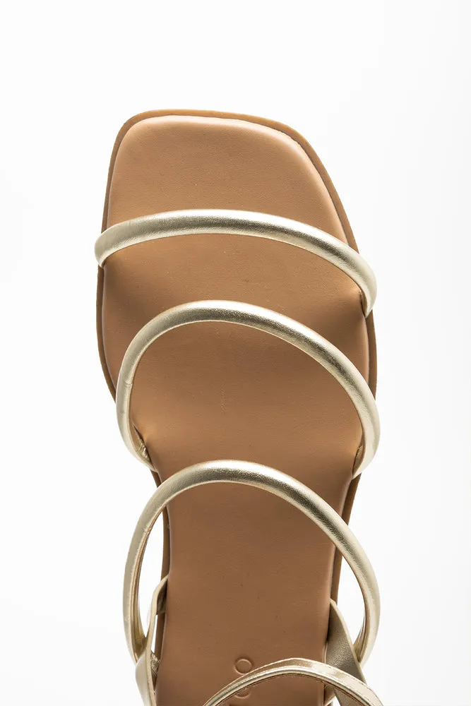 Multi Strap Sandal Gold