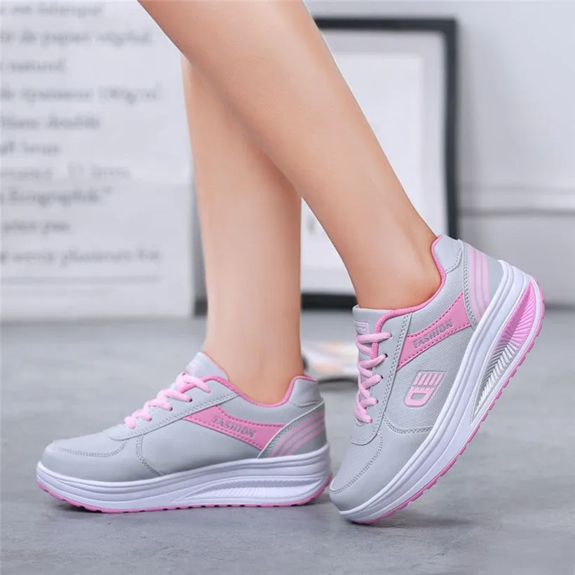 Outdoor Walking Shoes Skid-Proof PU Women Sport Shoes