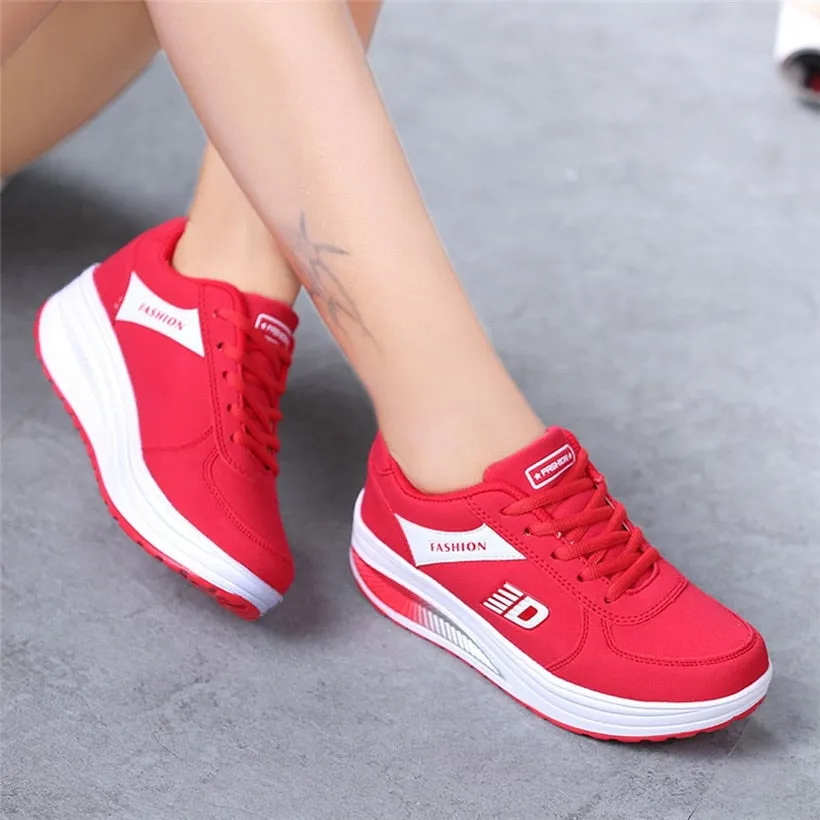 Outdoor Walking Shoes Skid-Proof PU Women Sport Shoes