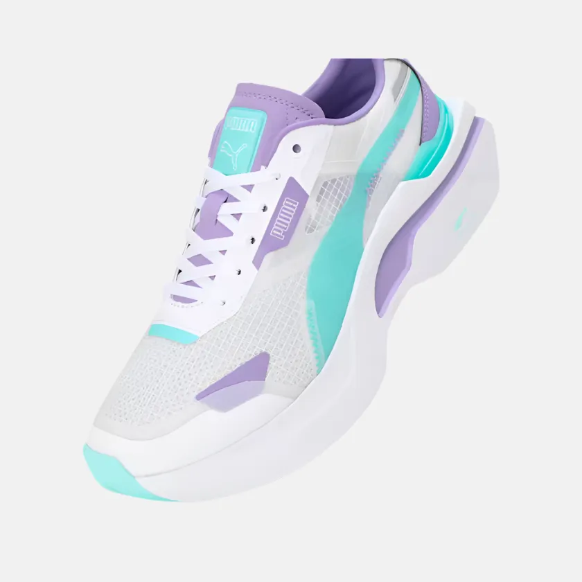 Puma Kosmo Rider V1 Women's Running Shoes -Feather Gray/Electric Peppermint/Lavender Alert