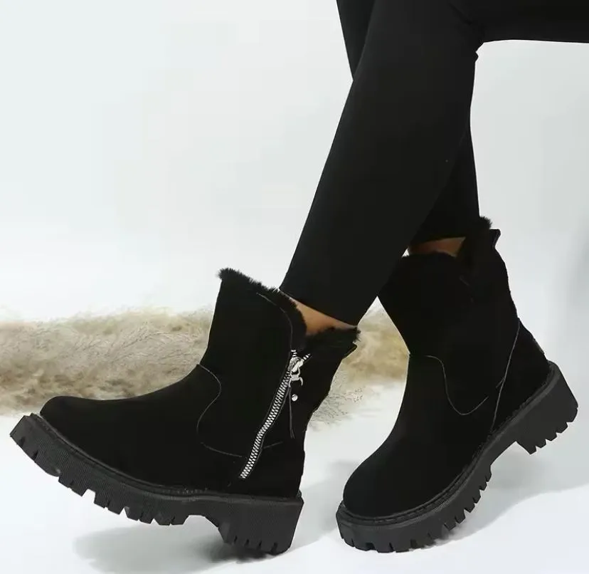 Thick Plush Snow Boots Women  Non-slip Cotton Shoes 363948 (39)