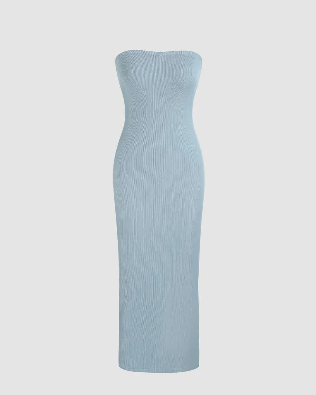 Two Piece Elegant Bodycon Dress With Shrug In Dusty Blue